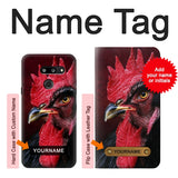 LG G8 ThinQ Hard Case Chicken Rooster with custom name