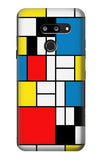 LG G8 ThinQ Hard Case Piet Mondrian Line Art Composition