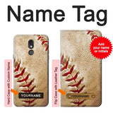 LG Stylo 5 Hard Case Baseball with custom name
