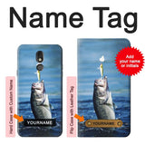 LG Stylo 5 Hard Case Bass Fishing with custom name
