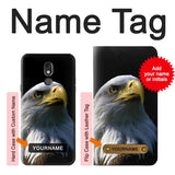 LG Stylo 5 Hard Case Bald Eagle with custom name