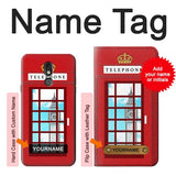 LG Stylo 5 Hard Case England Classic British Telephone Box Minimalist with custom name