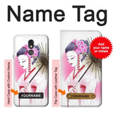 LG Stylo 5 Hard Case Devushka Geisha Kimono with custom name