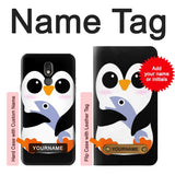 LG Stylo 5 Hard Case Cute Baby Penguin with custom name