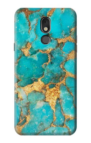 LG Stylo 5 Hard Case Aqua Turquoise Stone