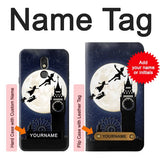 LG Stylo 5 Hard Case Peter Pan Fly Fullmoon Night with custom name
