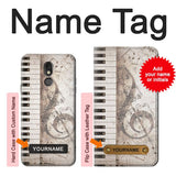 LG Stylo 5 Hard Case Music Note with custom name