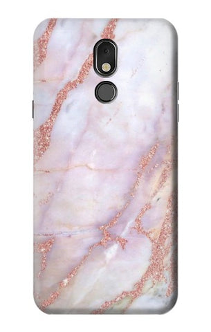 LG Stylo 5 Hard Case Soft Pink Marble Graphic Print