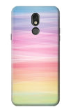 LG Stylo 5 Hard Case Colorful Rainbow Pastel
