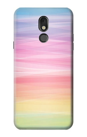 LG Stylo 5 Hard Case Colorful Rainbow Pastel