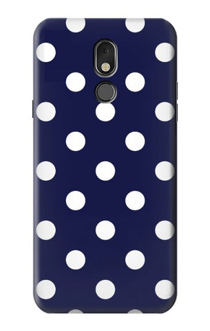 LG Stylo 5 Hard Case Blue Polka Dot
