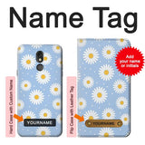 LG Stylo 5 Hard Case Daisy Flowers Pattern with custom name