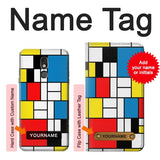 LG Stylo 5 Hard Case Piet Mondrian Line Art Composition with custom name