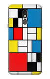 LG Stylo 5 Hard Case Piet Mondrian Line Art Composition