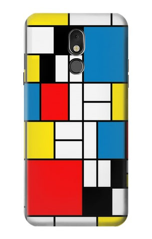 LG Stylo 5 Hard Case Piet Mondrian Line Art Composition
