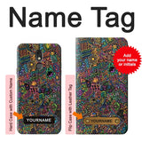 LG Stylo 5 Hard Case Psychedelic Art with custom name