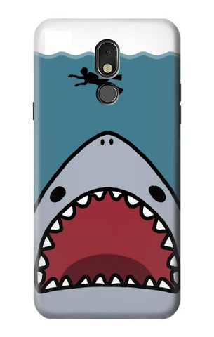 LG Stylo 5 Hard Case Cartoon Shark Sea Diving