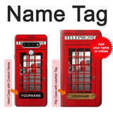 LG Stylo 6 Hard Case Classic British Red Telephone Box with custom name