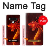 LG Stylo 6 Hard Case Red Dragon with custom name