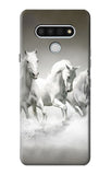 LG Stylo 6 Hard Case White Horses