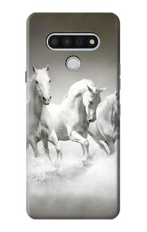 LG Stylo 6 Hard Case White Horses