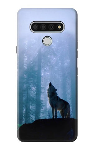 LG Stylo 6 Hard Case Wolf Howling in Forest