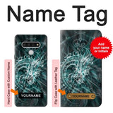 LG Stylo 6 Hard Case Digital Chinese Dragon with custom name