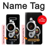 LG Stylo 6 Hard Case Smile Bullet Gun with custom name