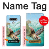 LG Stylo 6 Hard Case Ocean Sea Turtle with custom name