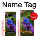 LG Stylo 6 Hard Case Bluebird of Happiness Blue Bird with custom name