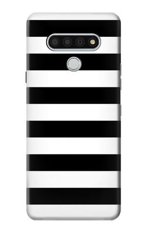 LG Stylo 6 Hard Case Black and White Striped