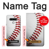 LG Stylo 6 Hard Case New Baseball with custom name
