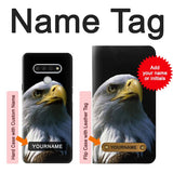 LG Stylo 6 Hard Case Bald Eagle with custom name