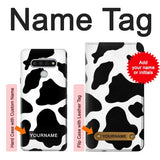 LG Stylo 6 Hard Case Seamless Cow Pattern with custom name
