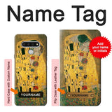 LG Stylo 6 Hard Case Gustav Klimt The Kiss with custom name