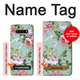 LG Stylo 6 Hard Case Flower Floral Art Painting with custom name