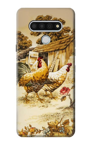 LG Stylo 6 Hard Case French Country Chicken