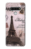 LG Stylo 6 Hard Case Paris Postcard Eiffel Tower