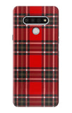LG Stylo 6 Hard Case Tartan Red Pattern