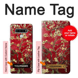 LG Stylo 6 Hard Case Red Blossoming Almond Tree Van Gogh with custom name