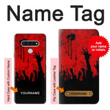 LG Stylo 6 Hard Case Zombie Hands with custom name