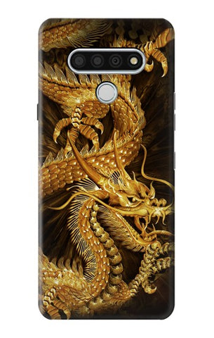 LG Stylo 6 Hard Case Chinese Gold Dragon Printed
