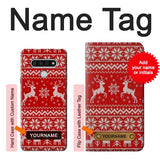 LG Stylo 6 Hard Case Christmas Reindeer Knitted Pattern with custom name