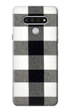 LG Stylo 6 Hard Case Black and White Buffalo Check Pattern