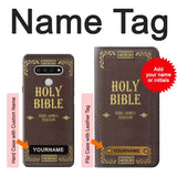 LG Stylo 6 Hard Case Holy Bible Cover King James Version with custom name