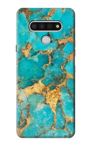 LG Stylo 6 Hard Case Aqua Turquoise Stone