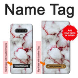 LG Stylo 6 Hard Case Bloody Marble with custom name