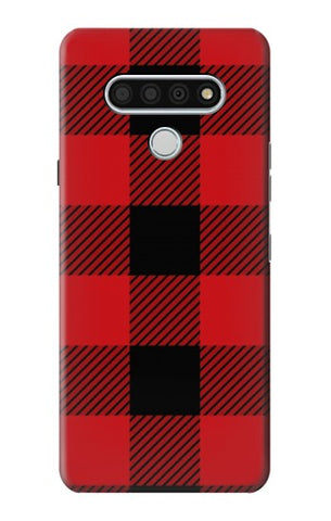 LG Stylo 6 Hard Case Red Buffalo Check Pattern