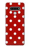 LG Stylo 6 Hard Case Red Polka Dots
