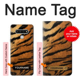 LG Stylo 6 Hard Case Tiger Stripes Texture with custom name